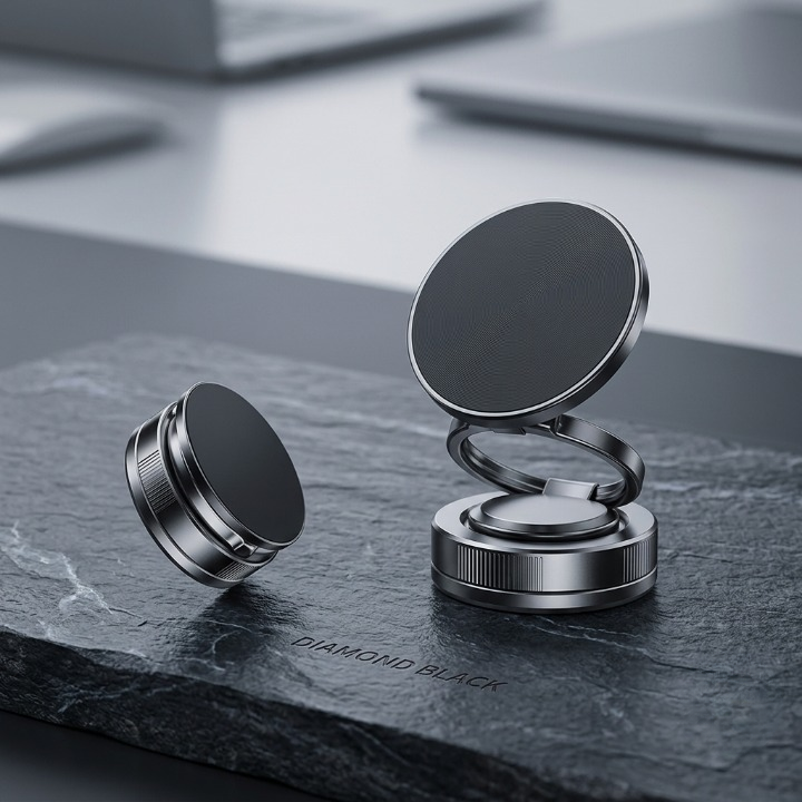 360° Rotating Magnetic Phone Holder – Foldable Adjustable Mobile Stand for Desk, Car & Home | Strong Magnetic Mount